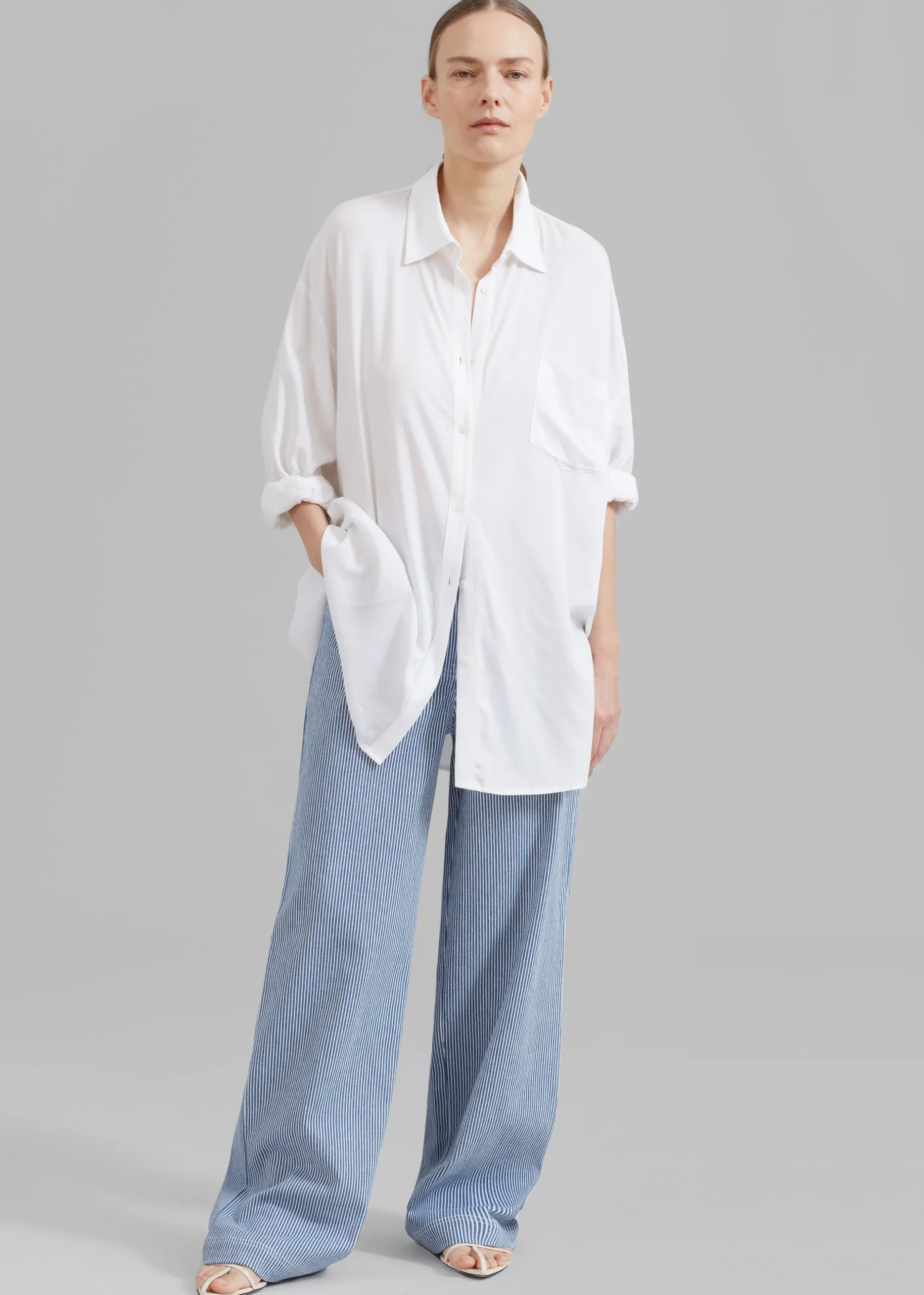 Remain Striped Canvas Wide Pants