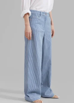 Remain Striped Canvas Wide Pants