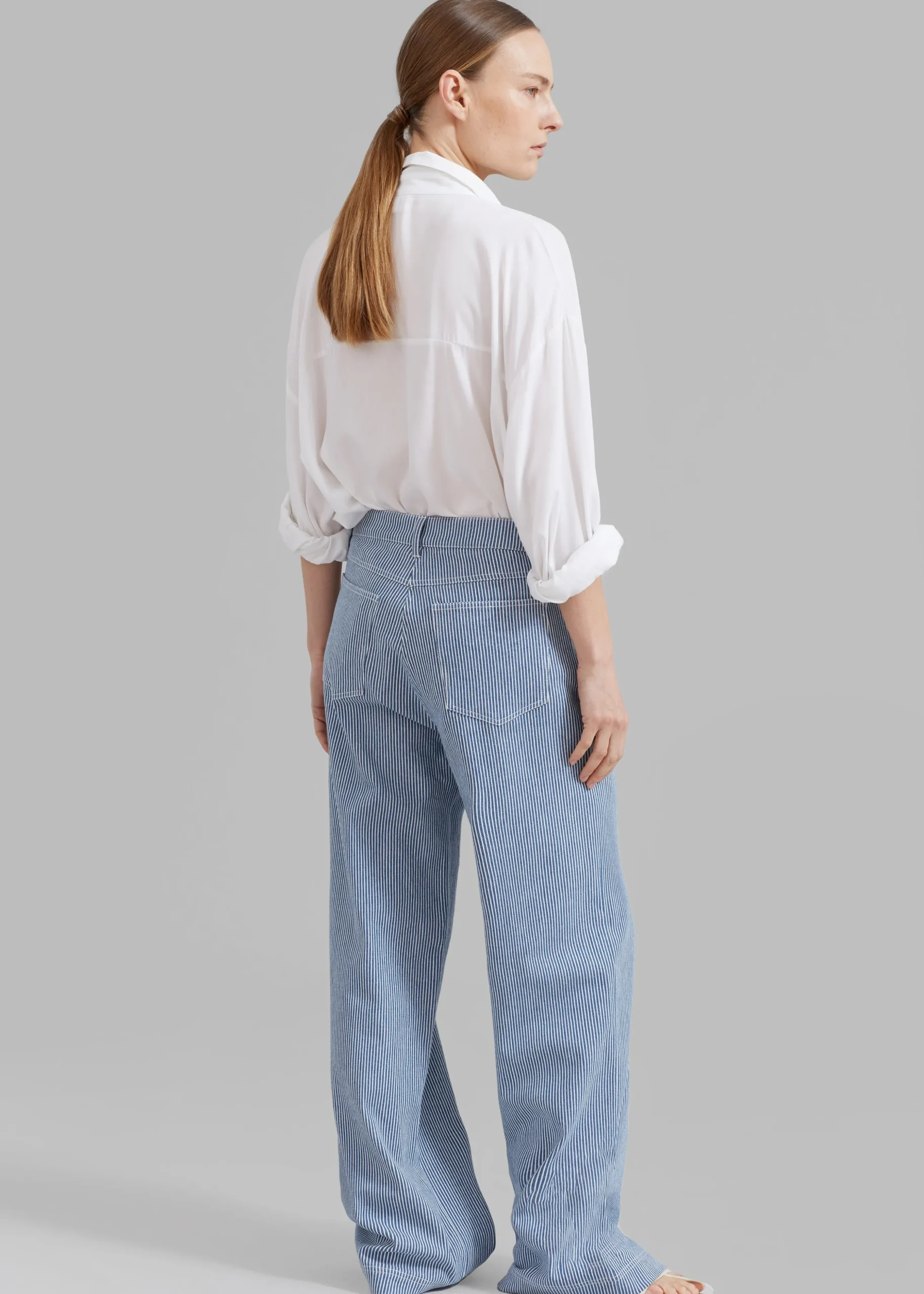 Remain Striped Canvas Wide Pants