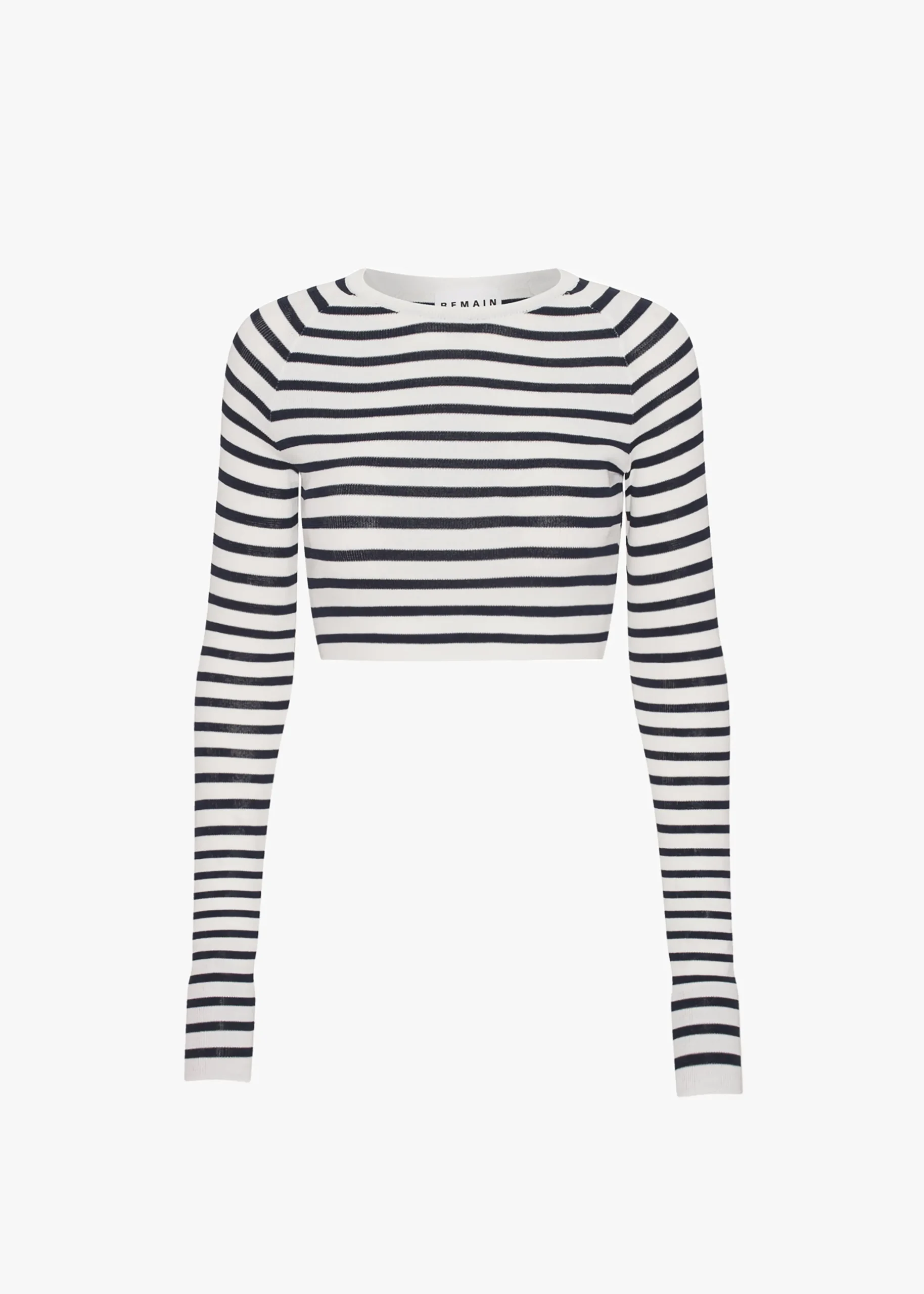 Remain Striped Knit Cropped Top