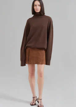 Remain Suede Slit Skirt