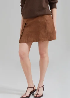 Remain Suede Slit Skirt