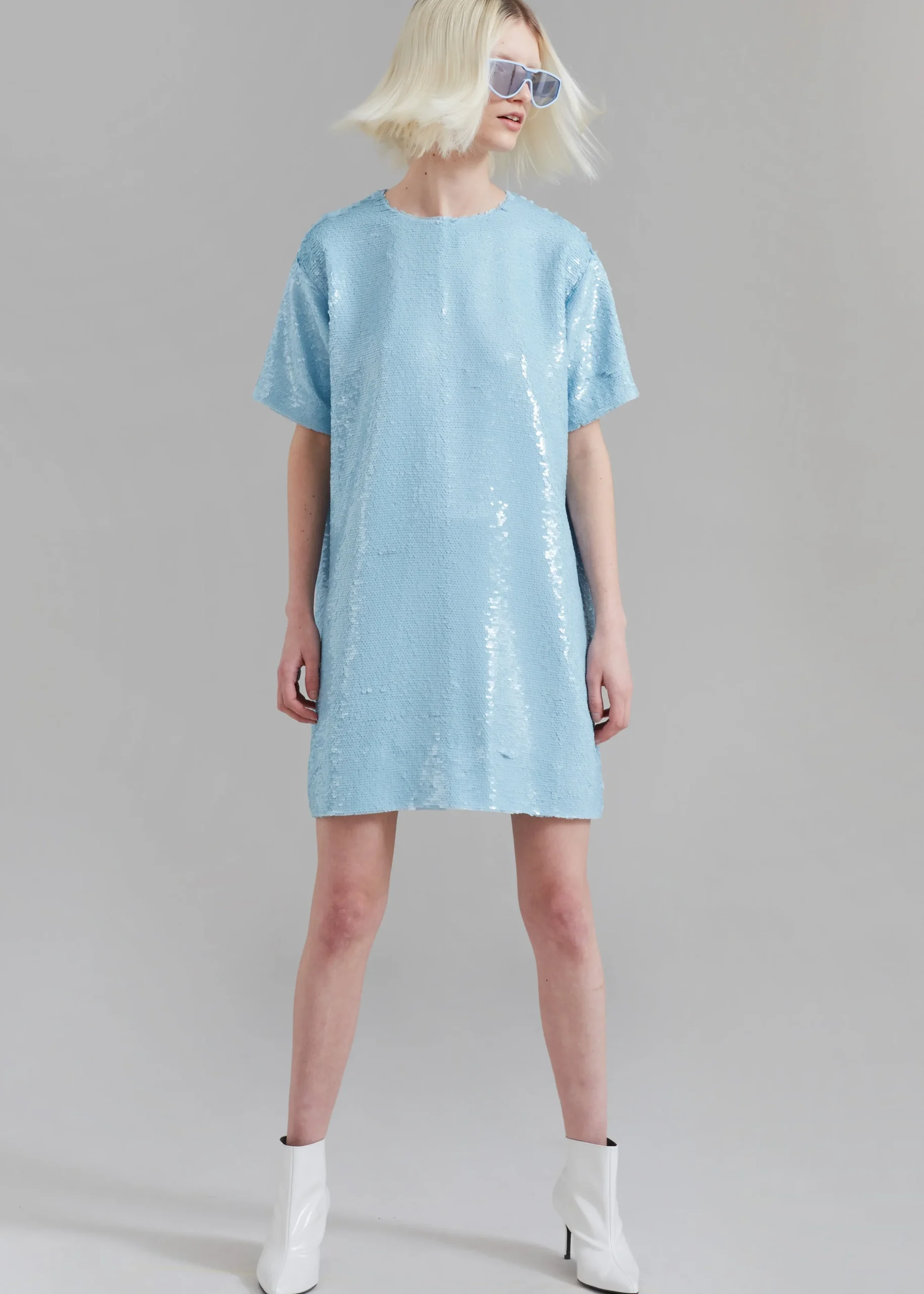 Riley Sequins Tee Mini Dress