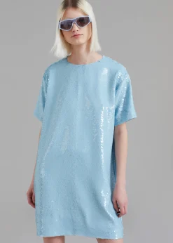 Riley Sequins Tee Mini Dress