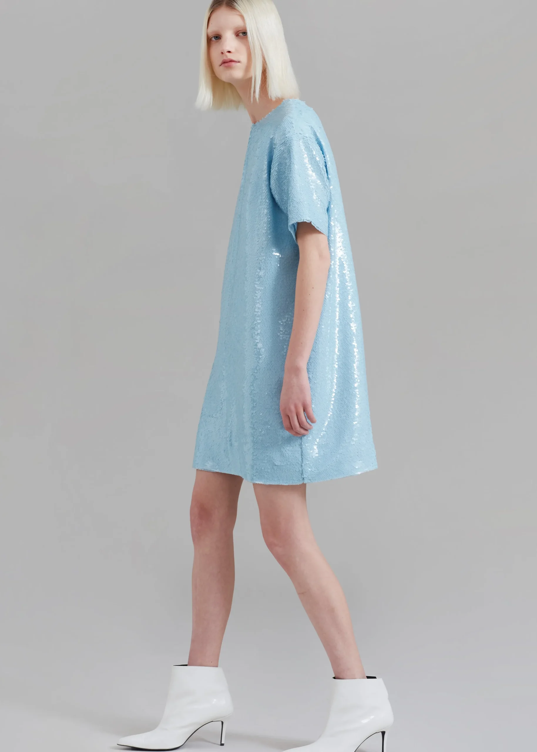 Riley Sequins Tee Mini Dress