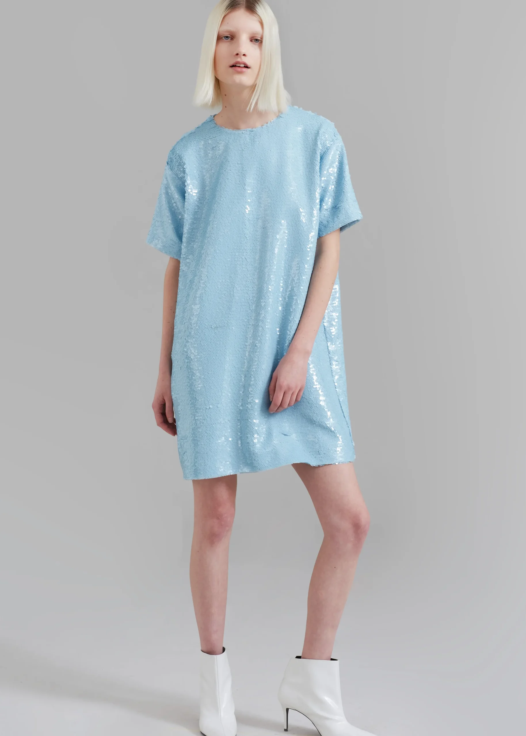 Riley Sequins Tee Mini Dress