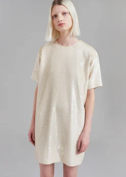 Riley Sequins Tee Mini Dress