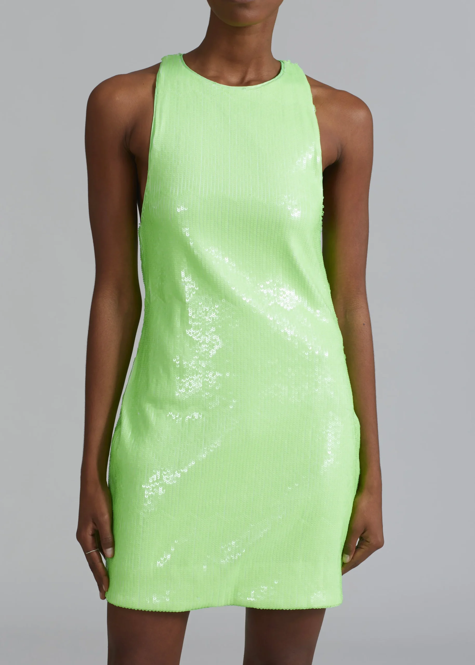 Rotate Sequins Mini High Neck Dress