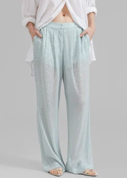Rotate Transparent Sequin Low Waist Pants