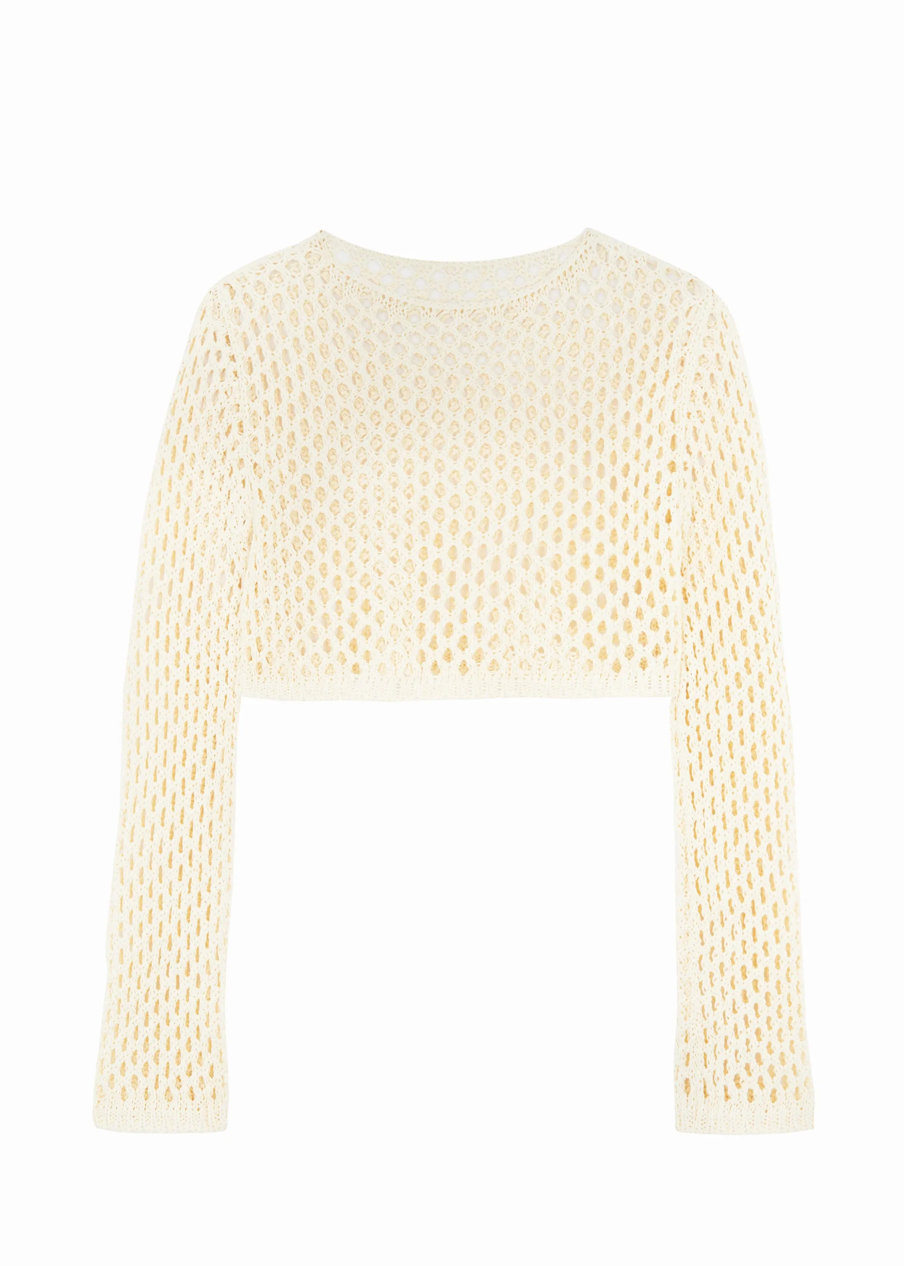 Safa Crochet Open-Knit Top