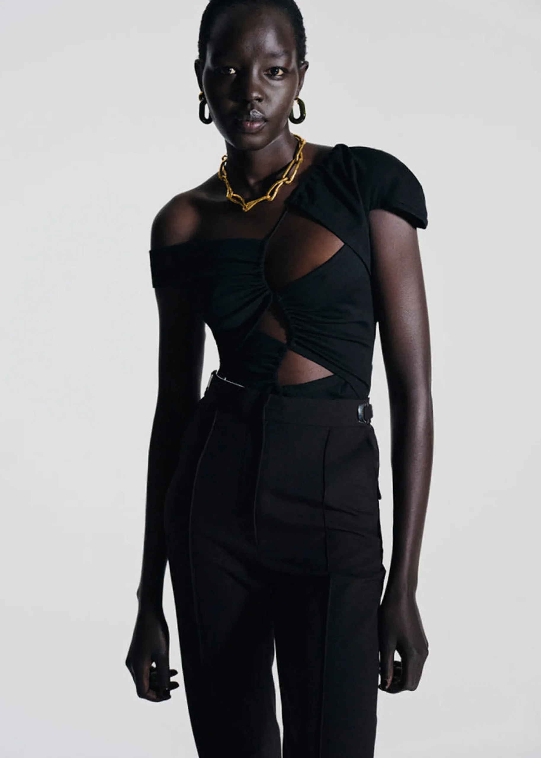 Sid Neigum Asymmetrical Cutout Tension Blouse