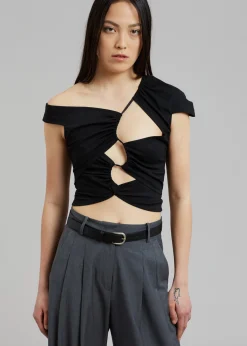 Sid Neigum Asymmetrical Cutout Tension Blouse