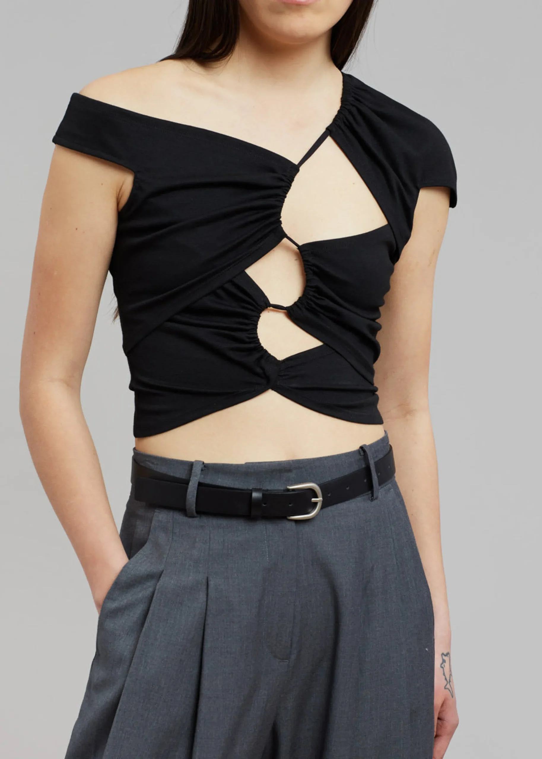 Sid Neigum Asymmetrical Cutout Tension Blouse