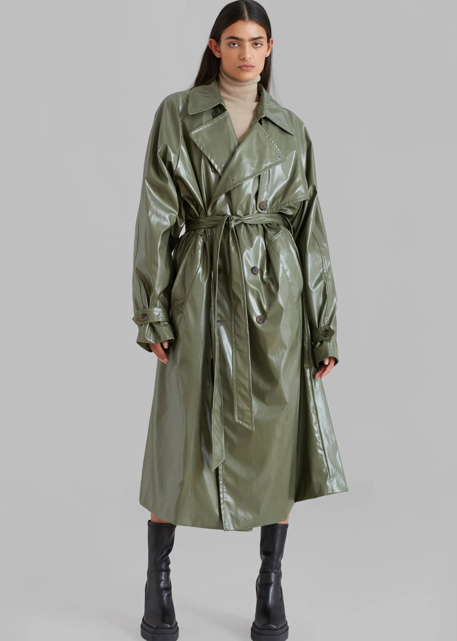 Sue Vinyl Trench Coat