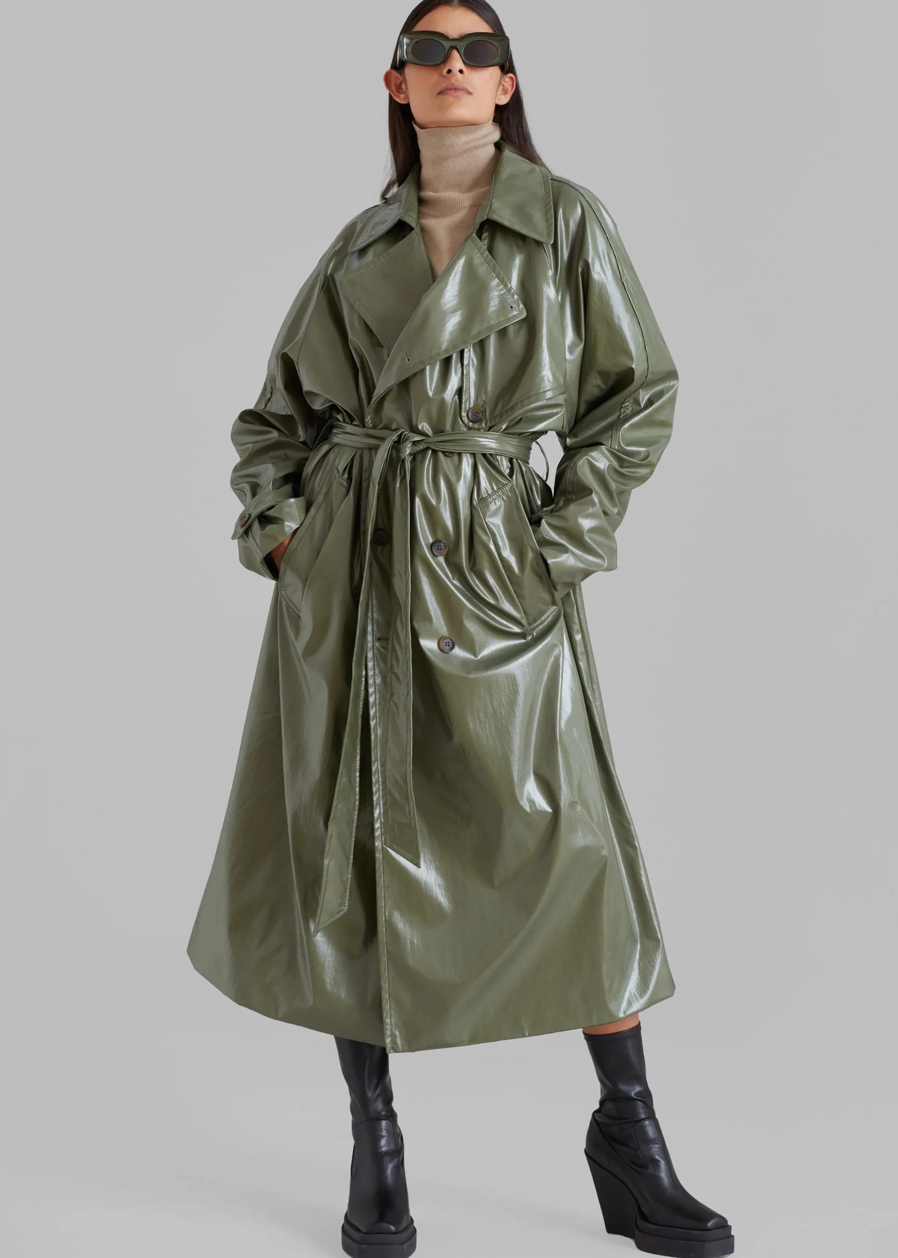 Sue Vinyl Trench Coat