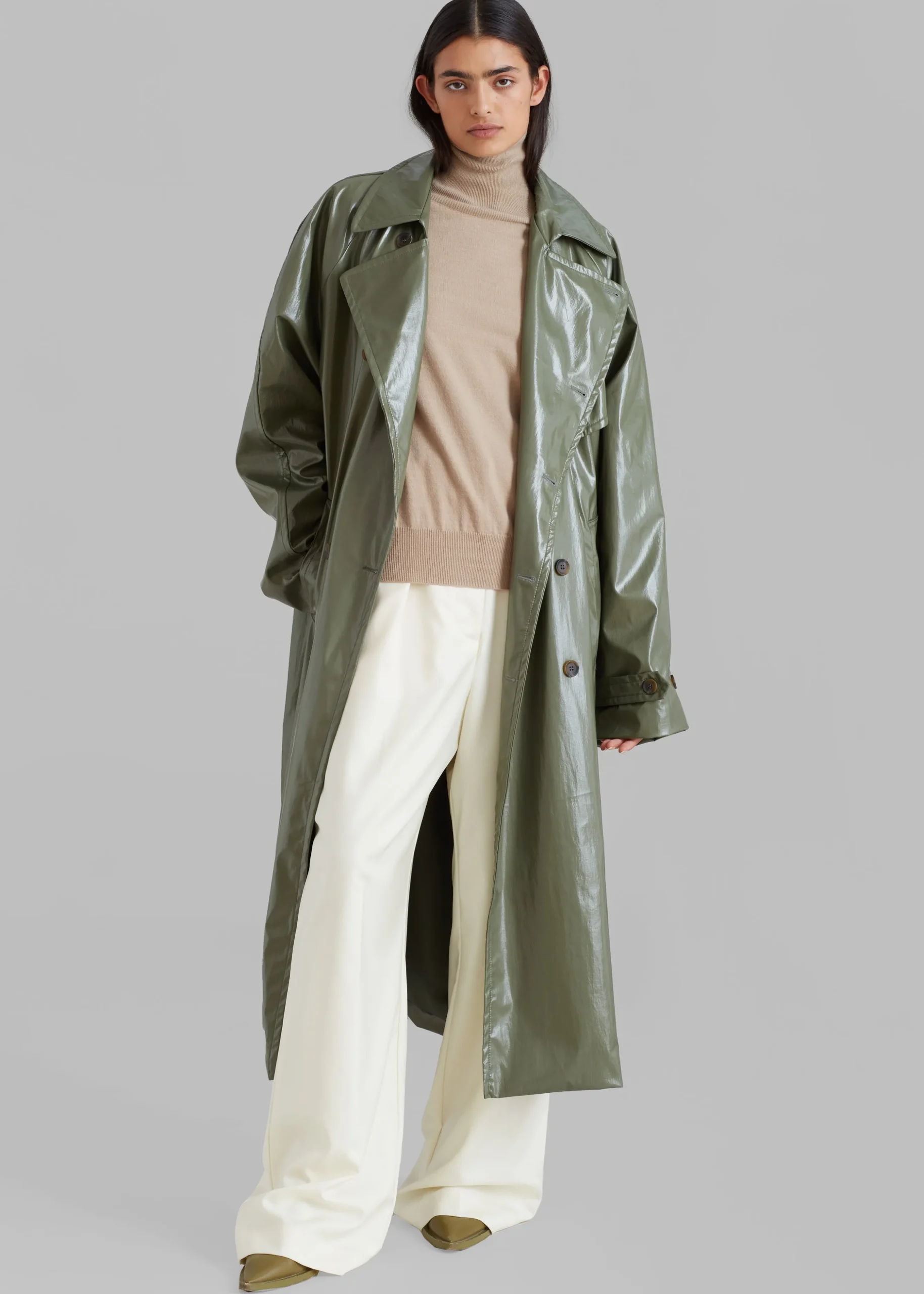 Sue Vinyl Trench Coat