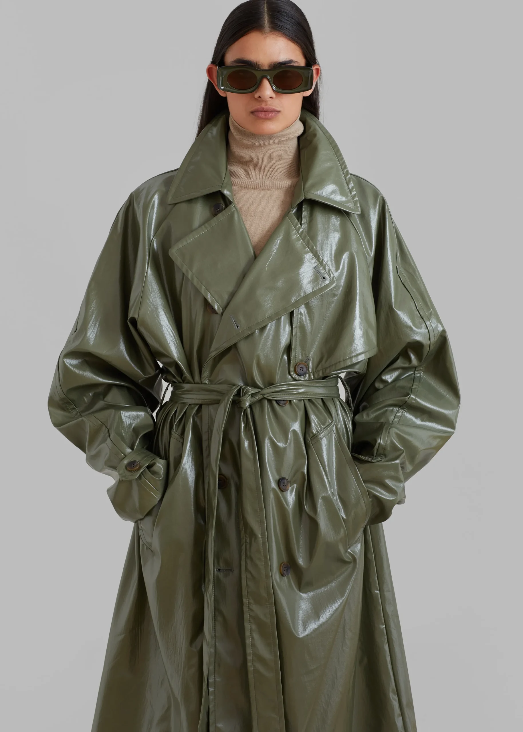 Sue Vinyl Trench Coat