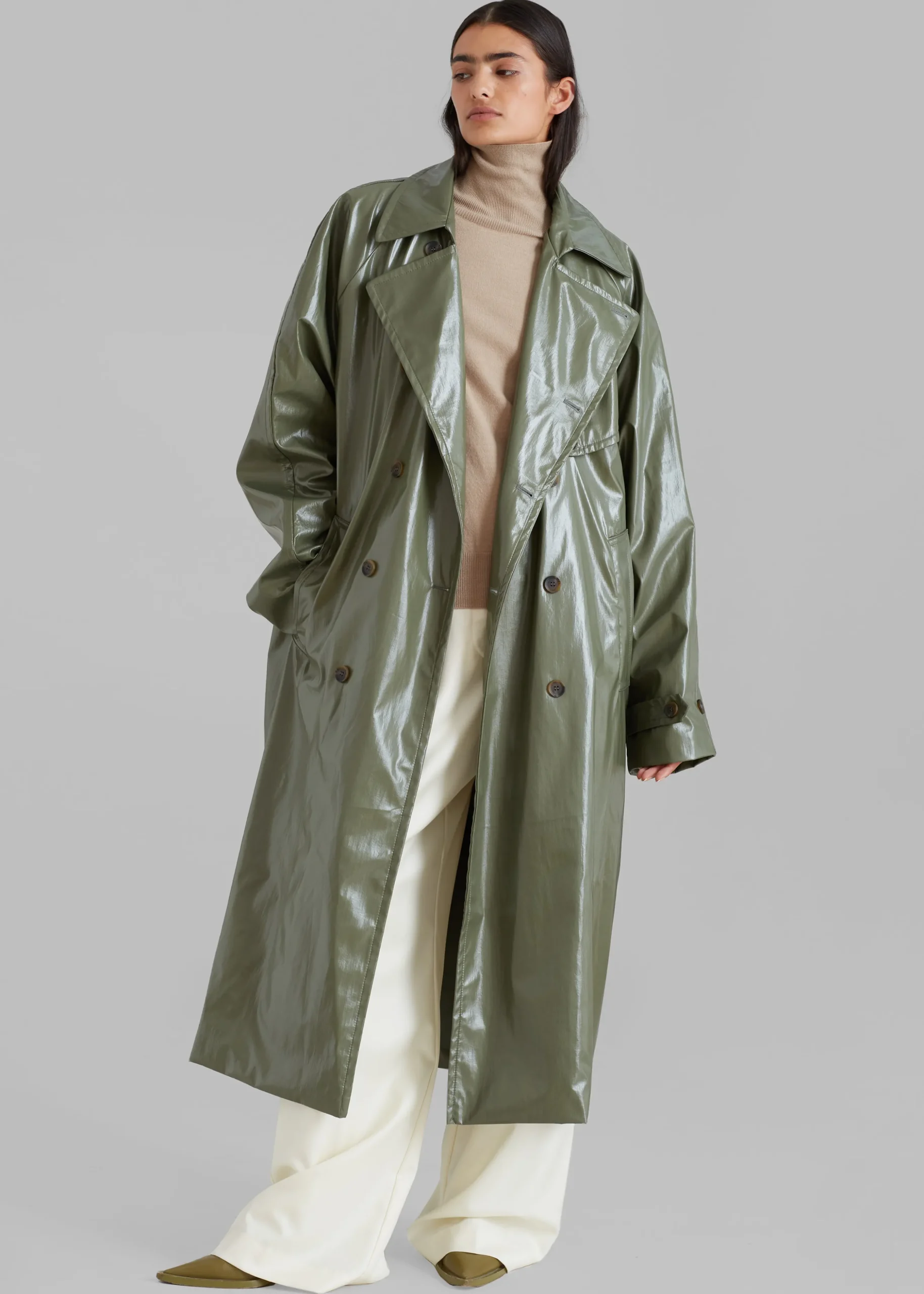 Sue Vinyl Trench Coat