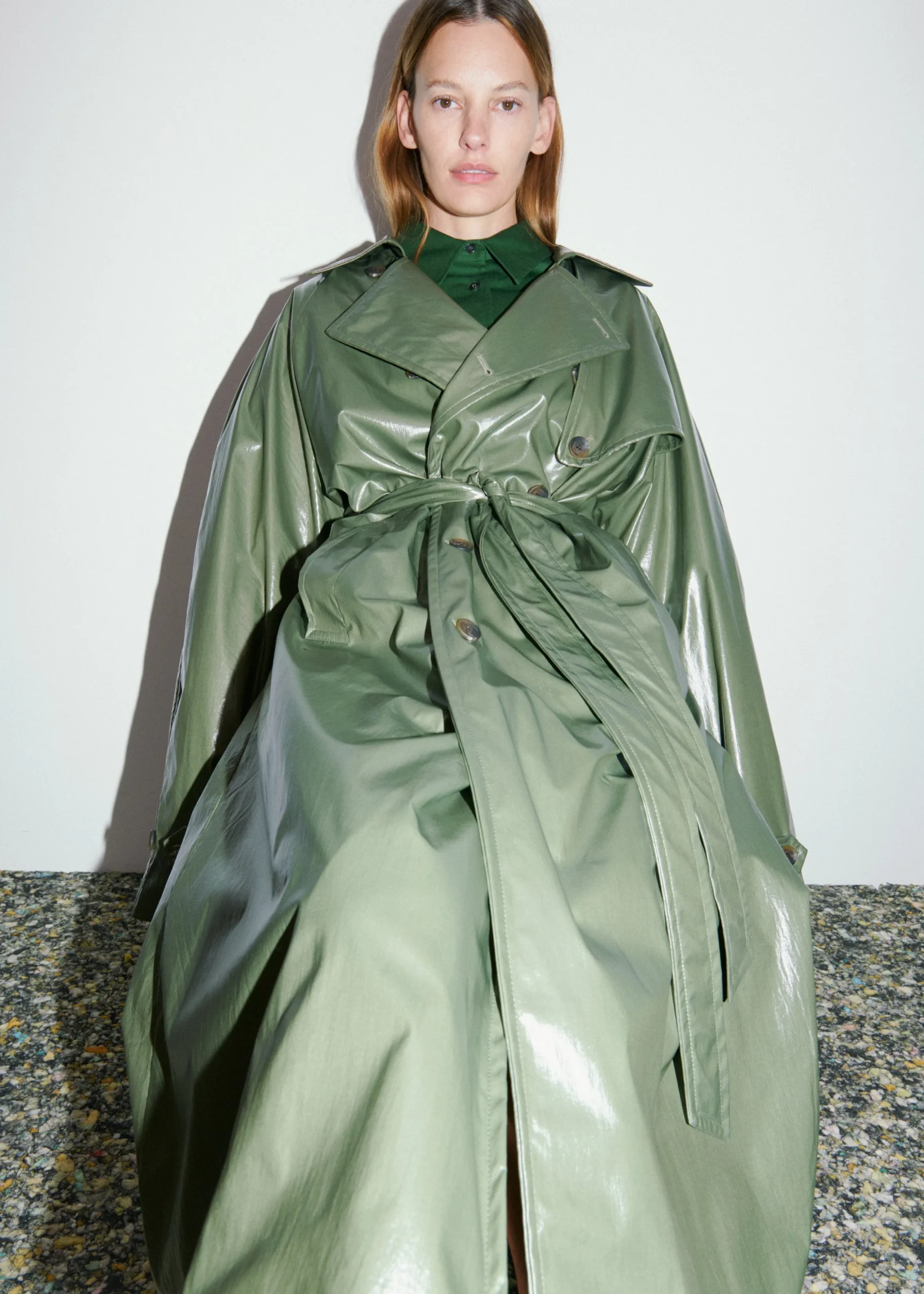 Sue Vinyl Trench Coat