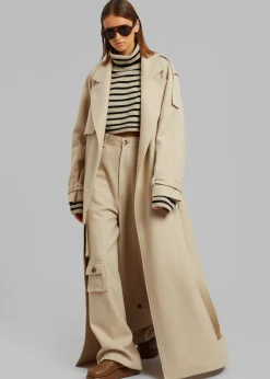 Suzanne Boiled Wool Trench Coat