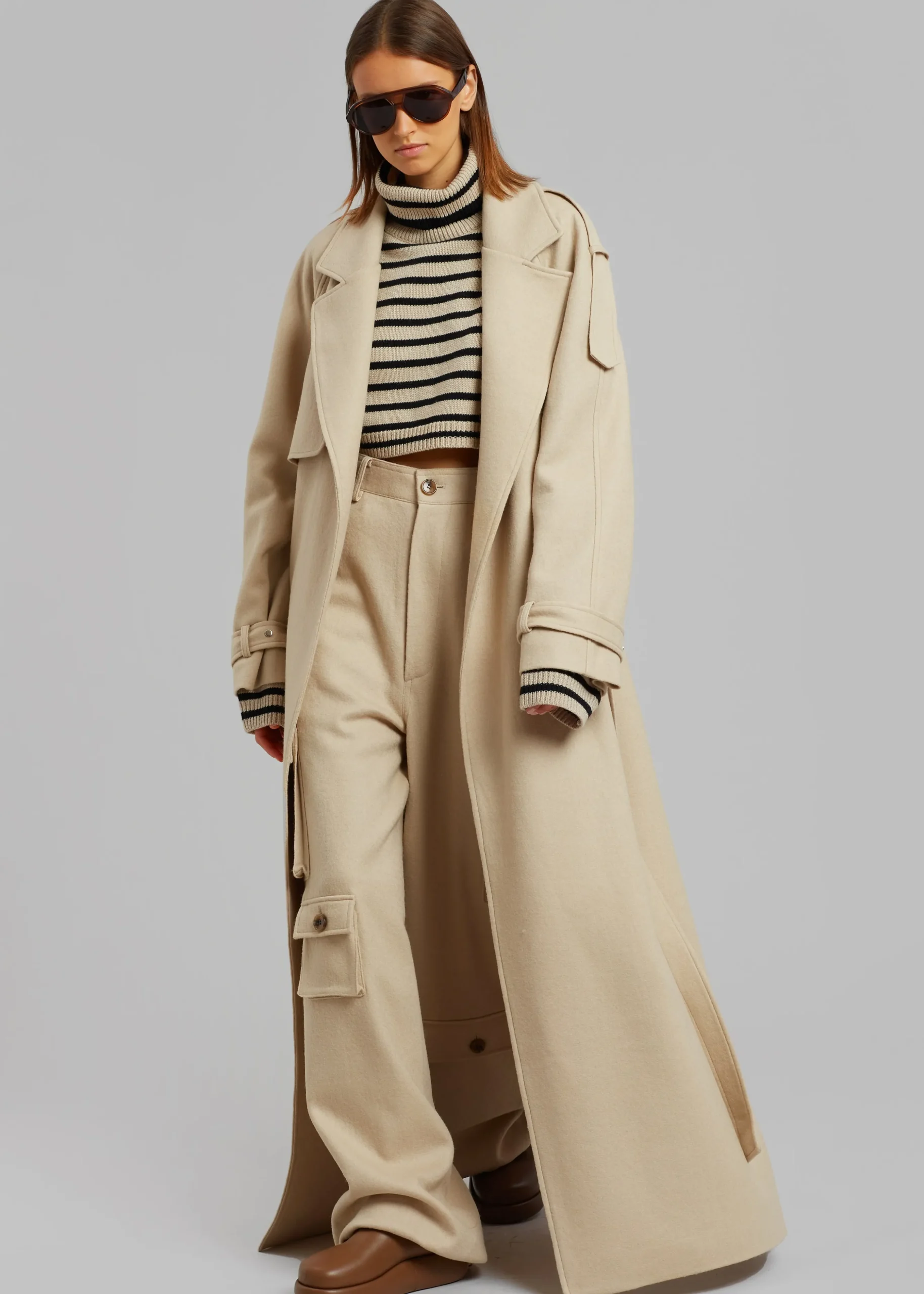 Suzanne Boiled Wool Trench Coat