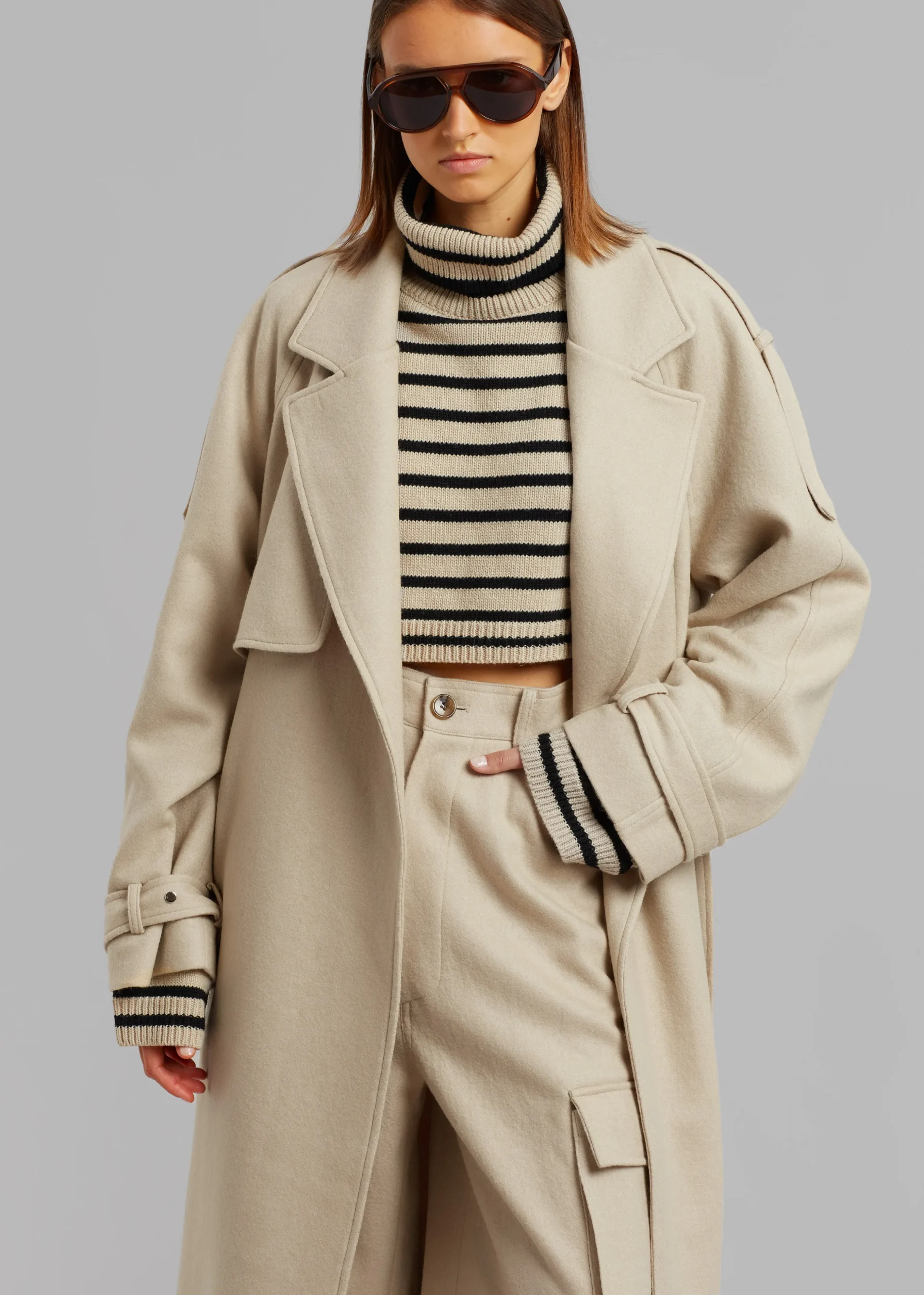 Suzanne Boiled Wool Trench Coat