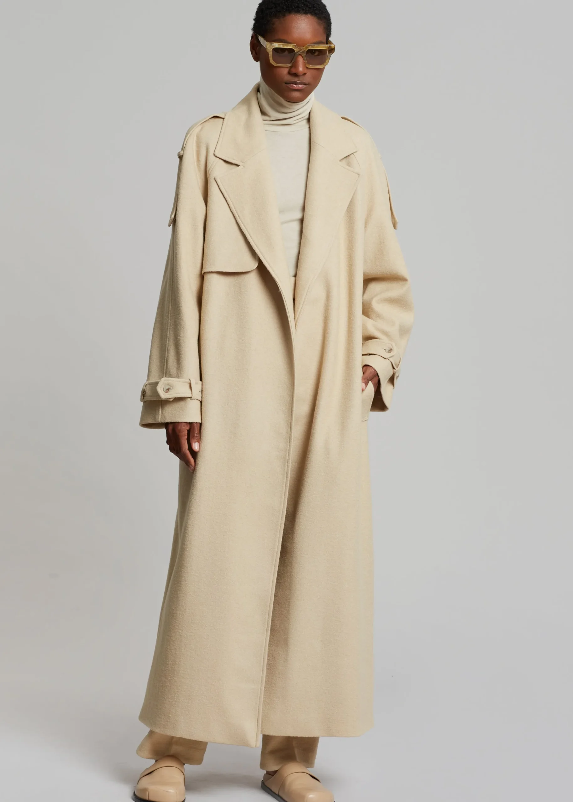 Suzanne Boiled Wool Trench Coat