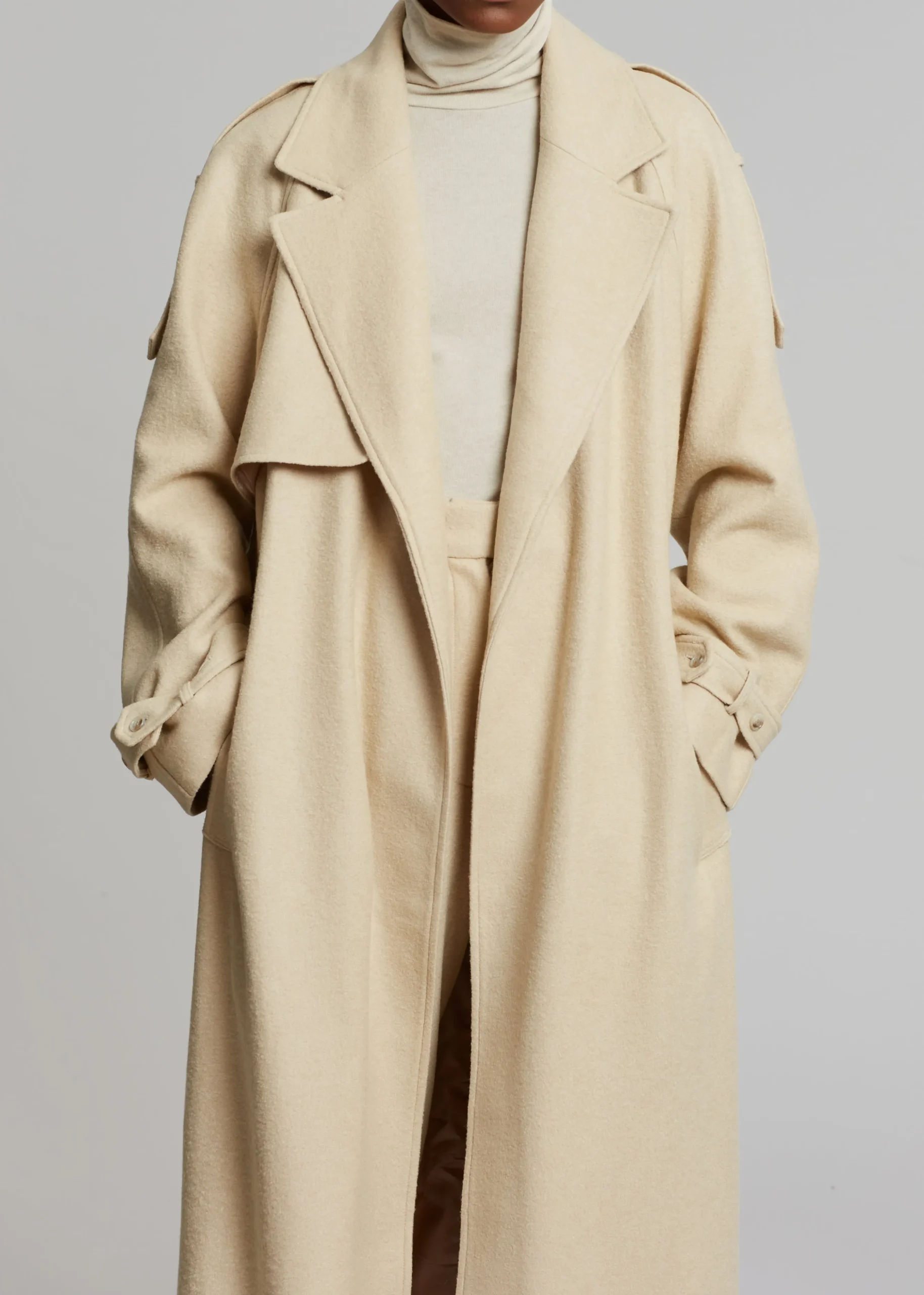 Suzanne Boiled Wool Trench Coat