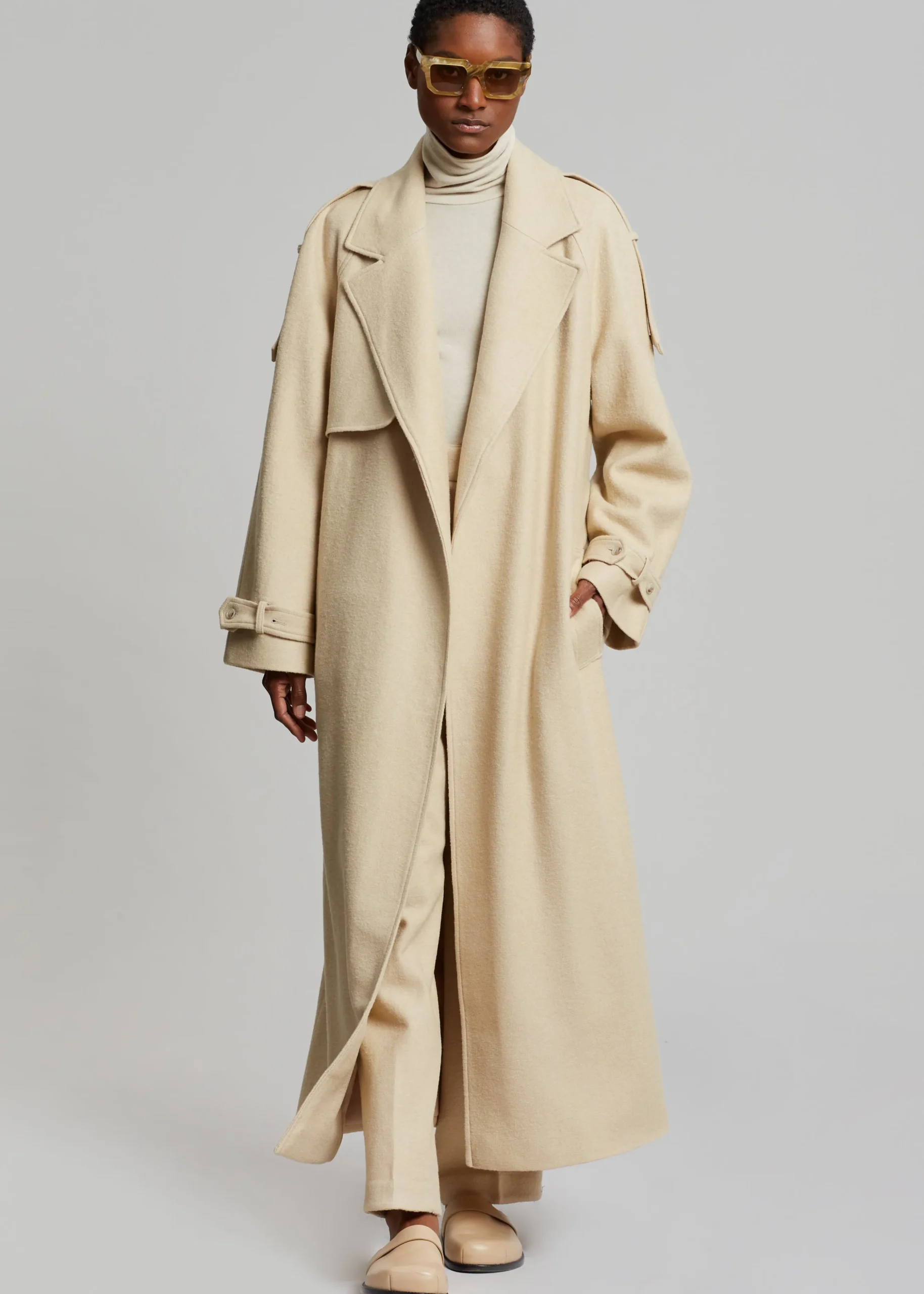Suzanne Boiled Wool Trench Coat