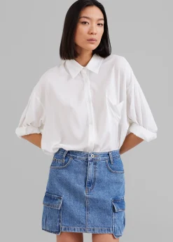 Taylor Denim Cargo Skirt
