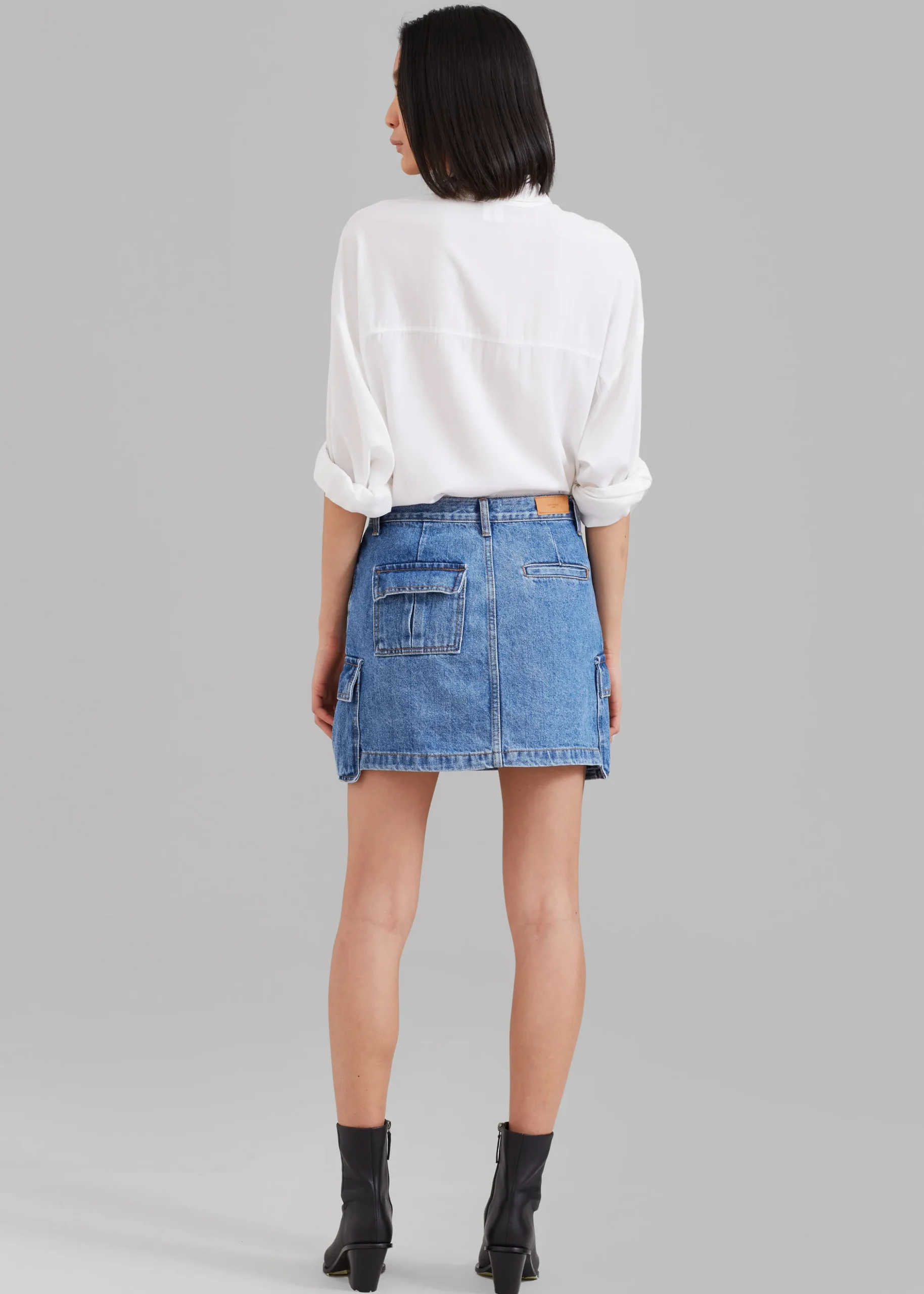 Taylor Denim Cargo Skirt
