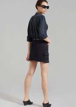 Taylor Denim Cargo Skirt