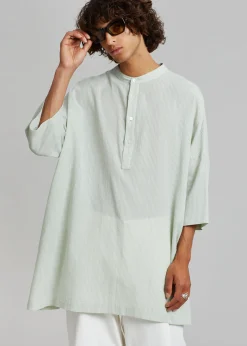 Teo Oversized Collarless Shirt