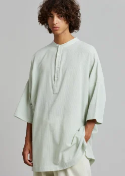 Teo Oversized Collarless Shirt