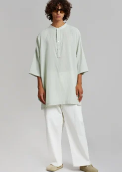 Teo Oversized Collarless Shirt
