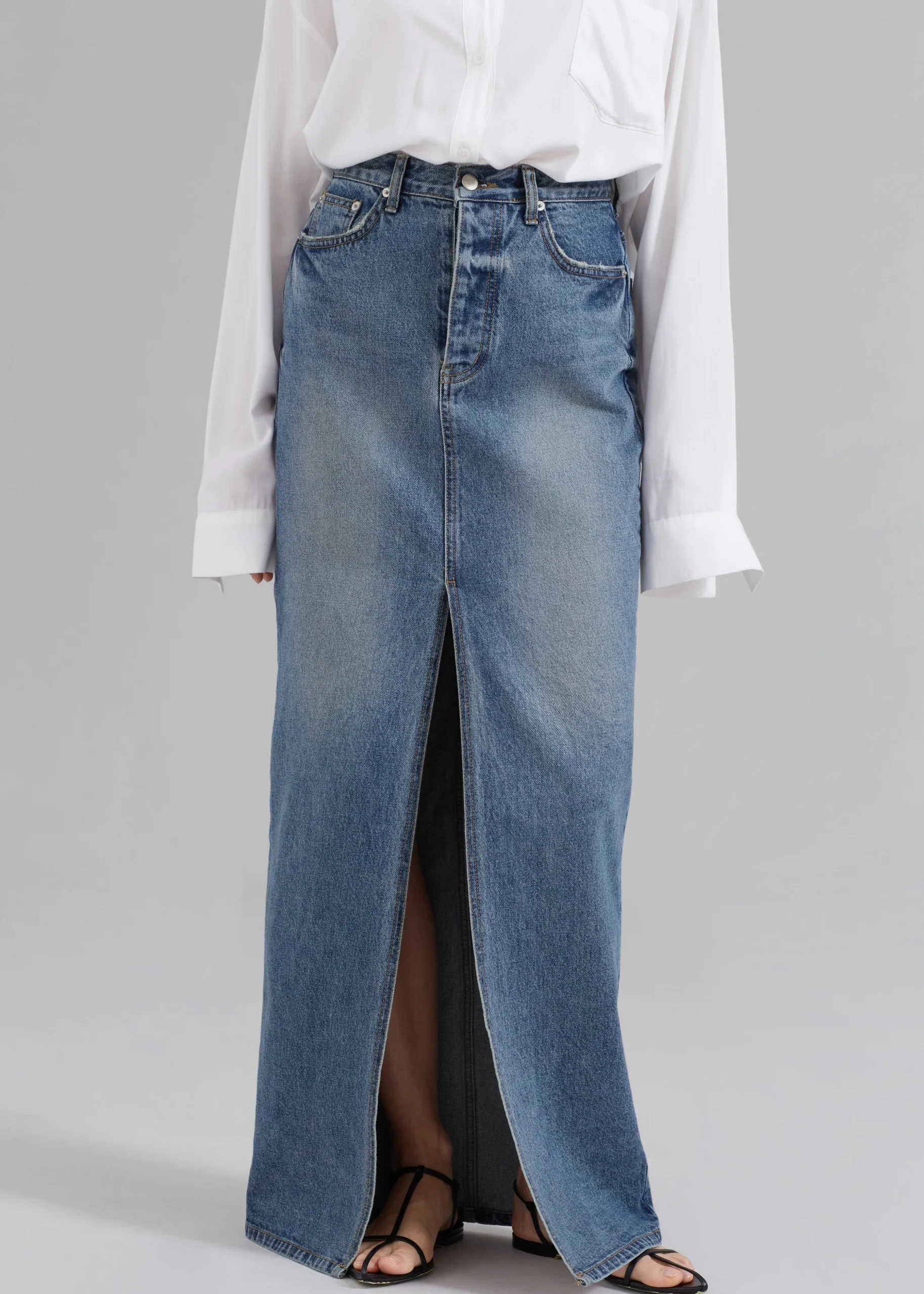 Texas Denim Pencil Skirt