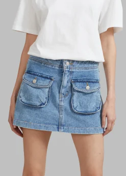 Thela Pocket Denim Skirt