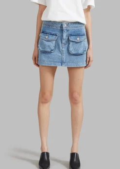Thela Pocket Denim Skirt
