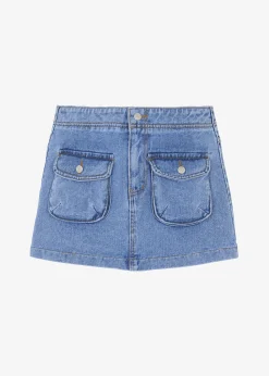 Thela Pocket Denim Skirt