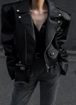 Tidus Cropped Biker Jacket