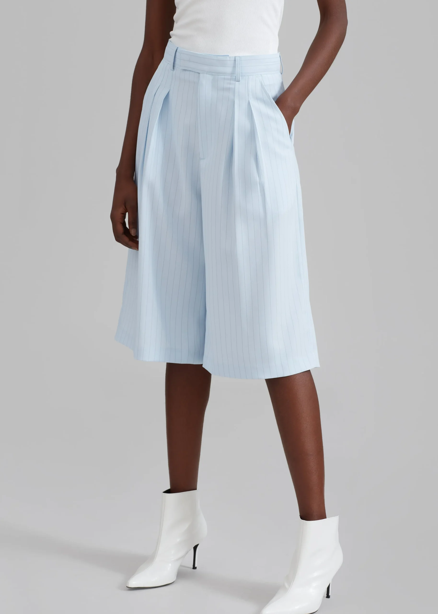 Vivian Fluid Pleated Bermuda Shorts