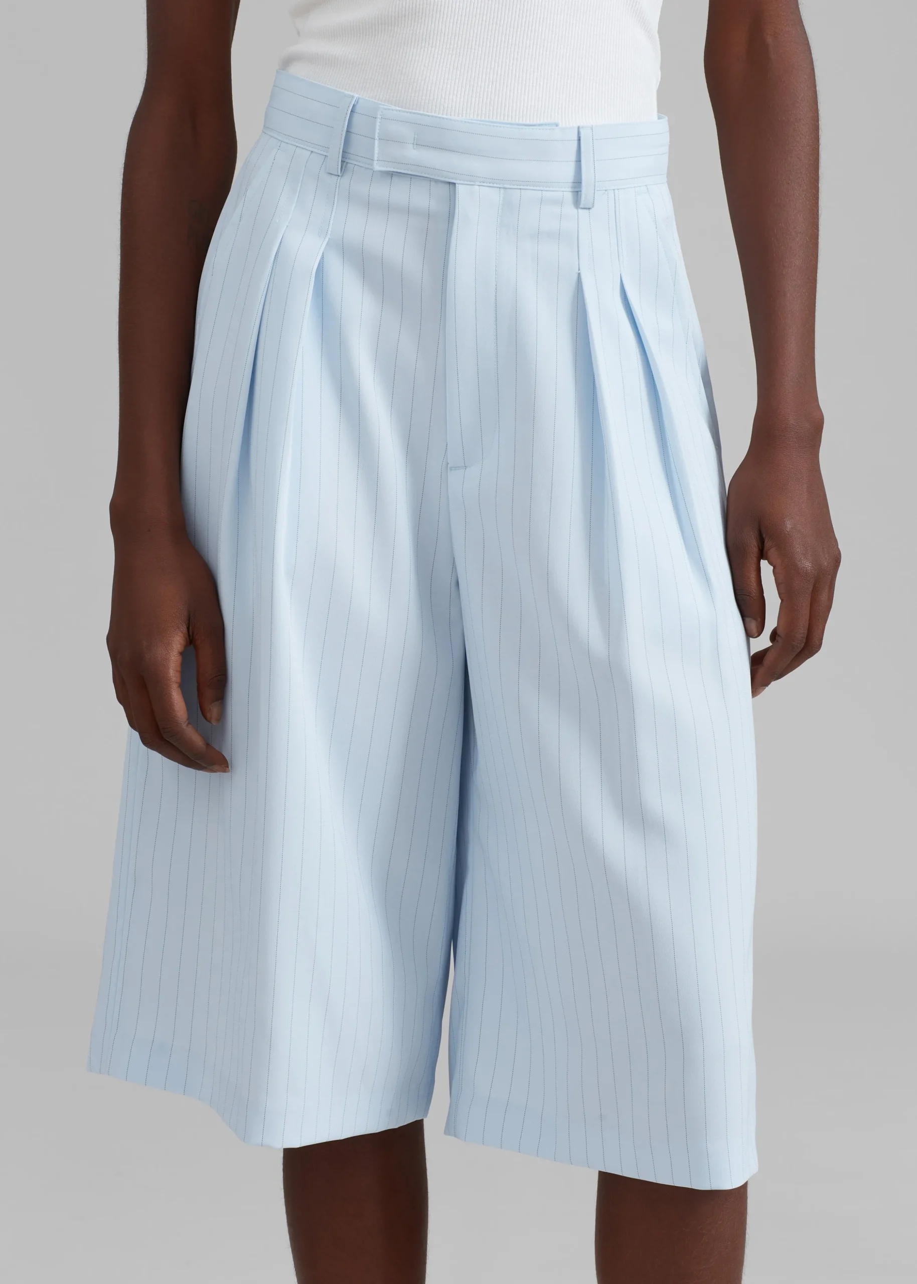 Vivian Fluid Pleated Bermuda Shorts