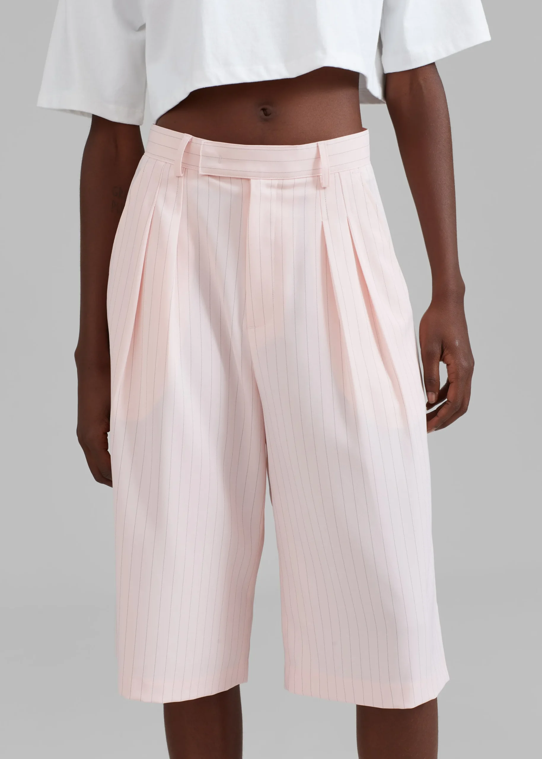 Vivian Fluid Pleated Bermuda Shorts