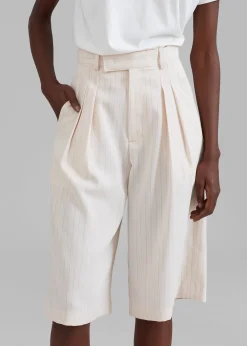 Vivian Fluid Pleated Bermuda Shorts