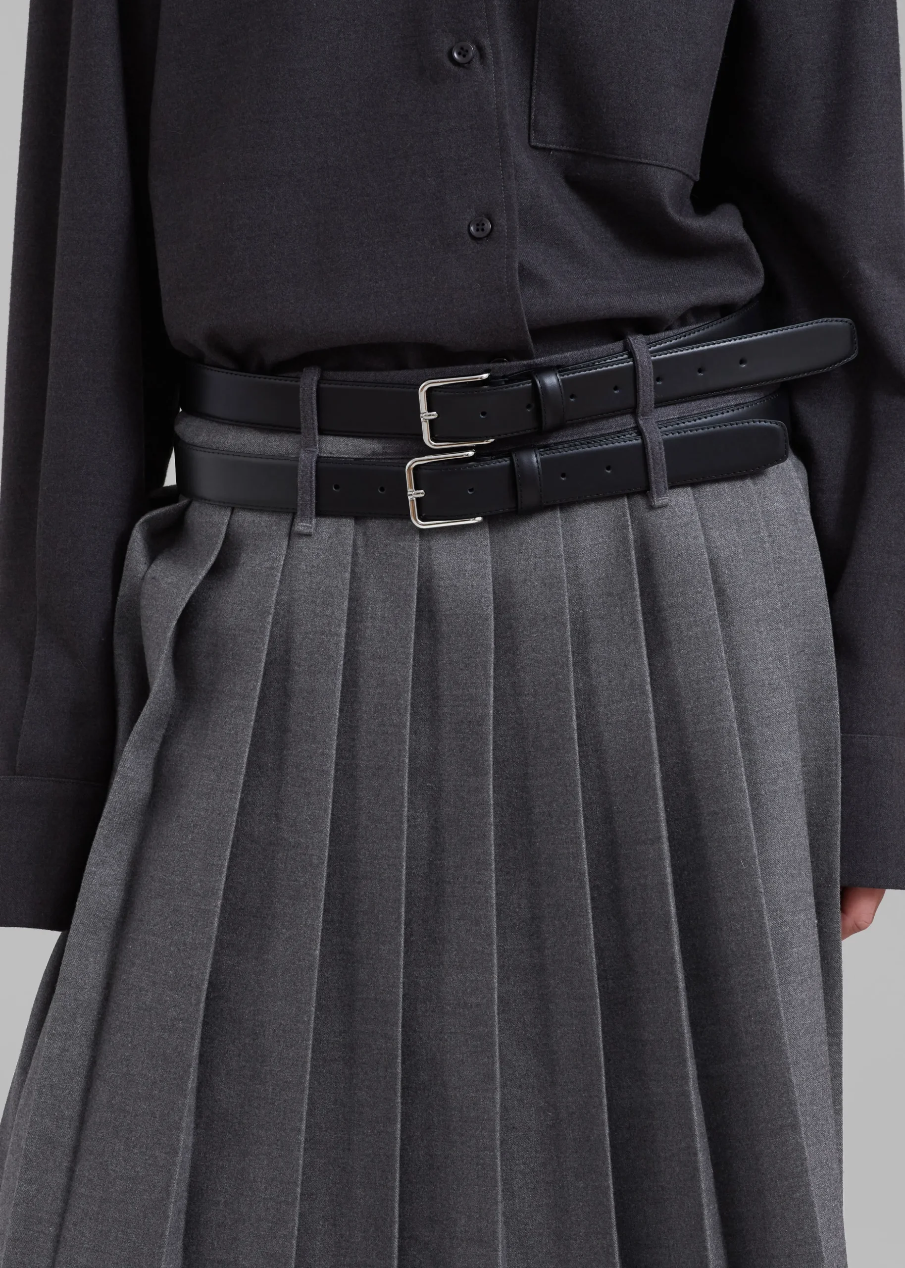 Wednesday Belted Pleated Skirt