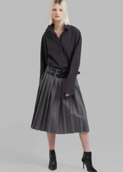 Wednesday Belted Pleated Skirt