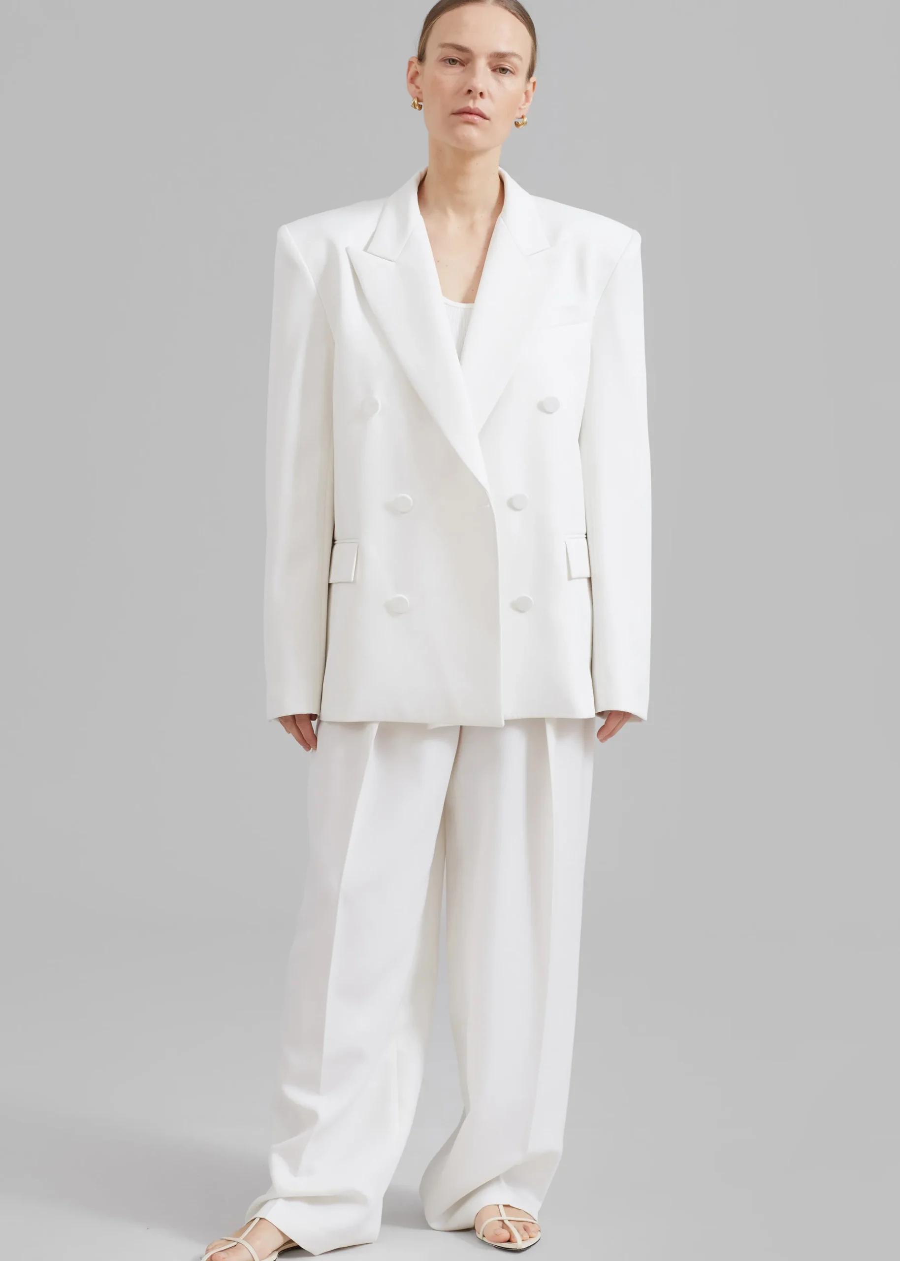Zia Covered Buttons Blazer