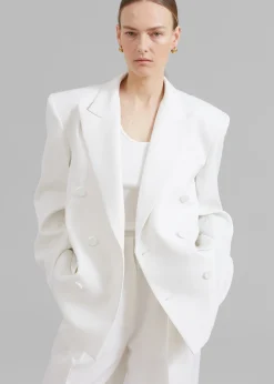Zia Covered Buttons Blazer