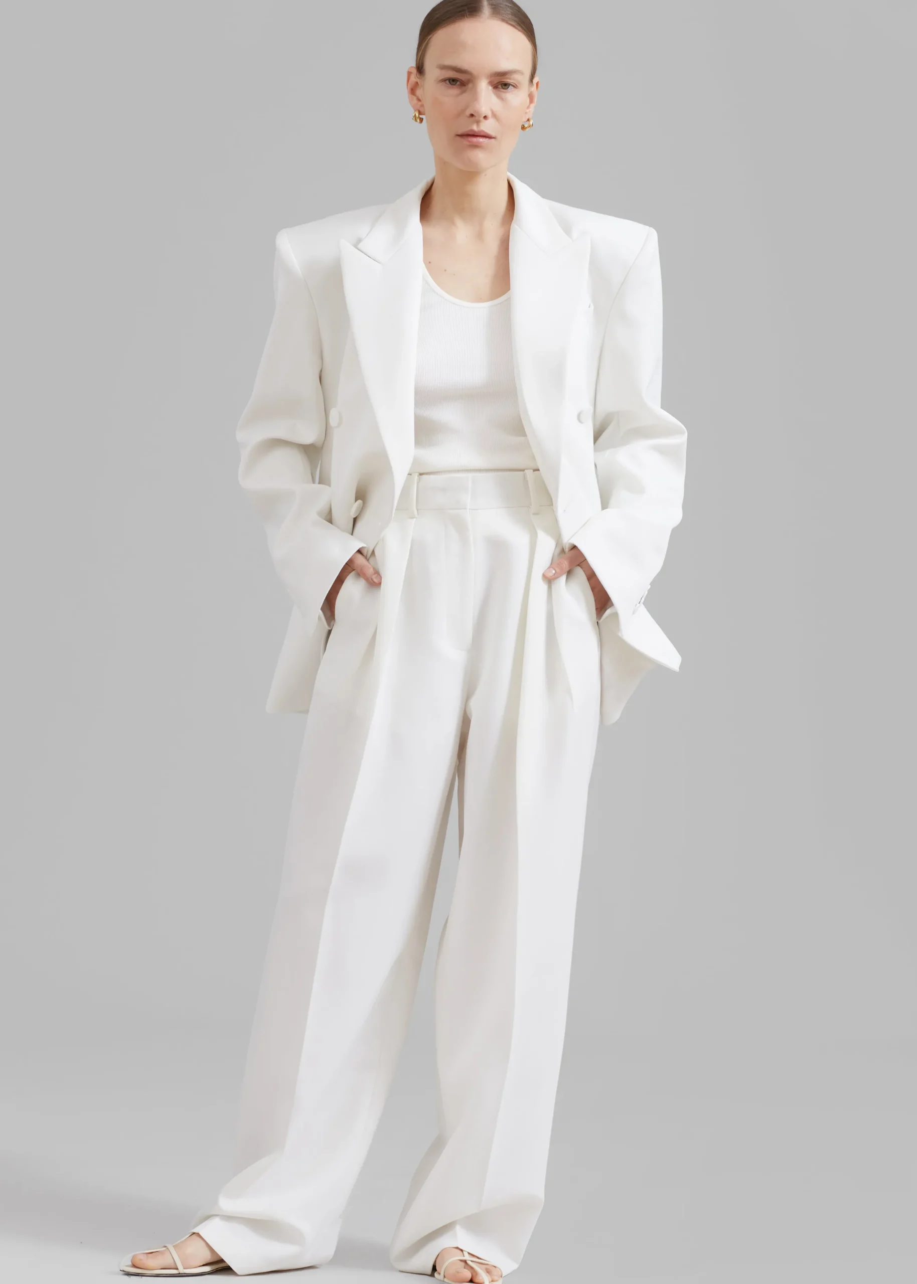 Zia Covered Buttons Blazer