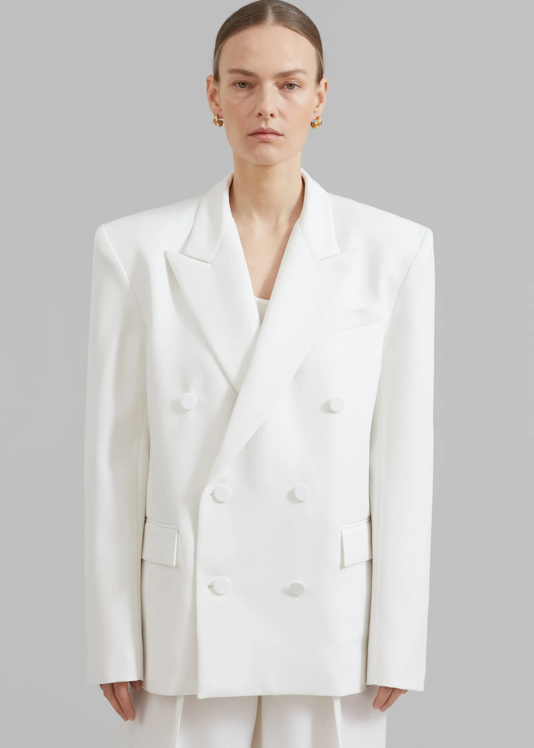 Zia Covered Buttons Blazer